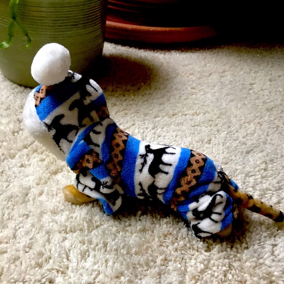 X-Small Dog Fleece Snowsuit PJs - Picture 5 of 6